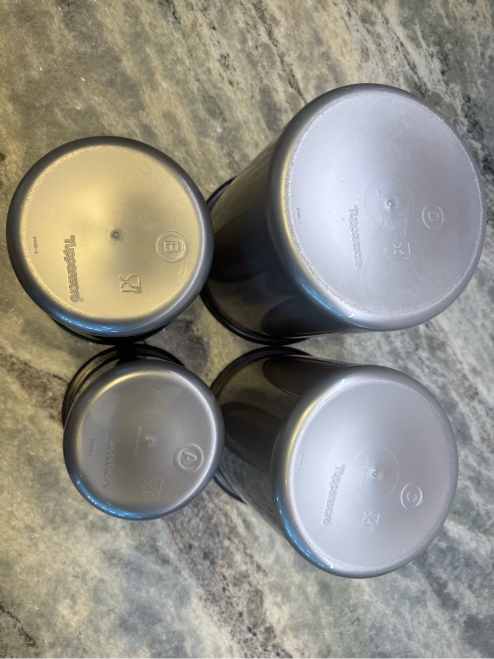 Tupperware Vintage 1980’s 16 Piece Gray Food Storage Canister Set with Lids - Picture 3 of 12